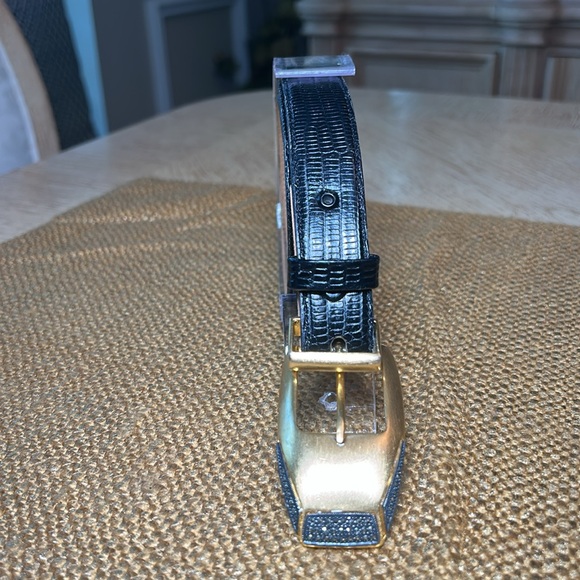 Judith Jack Leather Belt with Black Marcasite Stones (L) main image 11